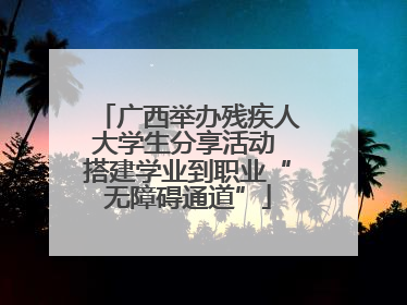 广西举办残疾人大学生分享活动 搭建学业到职业“无障碍通道”