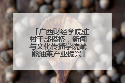 广西财经学院驻村干部搭桥，新闻与文化传播学院赋能油茶产业振兴