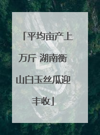 平均亩产上万斤 湖南衡山白玉丝瓜迎丰收