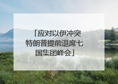 应对以伊冲突 特朗普提前退席七国集团峰会