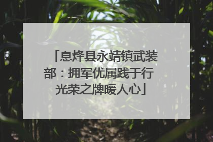 息烽县永靖镇武装部：拥军优属践于行 光荣之牌暖人心