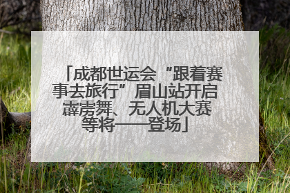 成都世运会“跟着赛事去旅行”眉山站开启 霹雳舞、无人机大赛等将一一登场