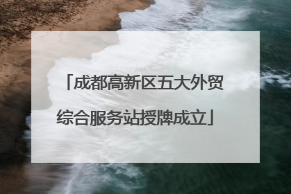 成都高新区五大外贸综合服务站授牌成立