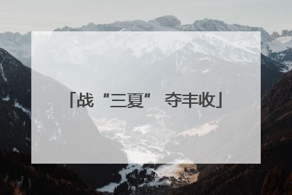 战“三夏” 夺丰收