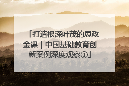 打造根深叶茂的思政金课｜中国基础教育创新案例深度观察③