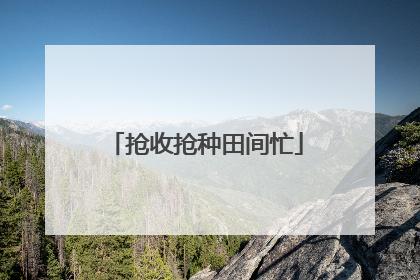 抢收抢种田间忙
