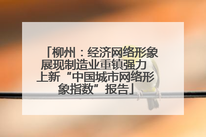柳州：经济网络形象展现制造业重镇强力 上新“中国城市网络形象指数”报告