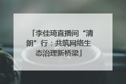 李佳琦直播间“清朗”行：共筑网络生态治理新桥梁