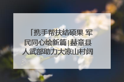 携手帮扶结硕果 军民同心绘新篇∣赫章县人武部助力大凉山村阔步乡村振兴路