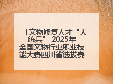 文物修复人才“大练兵” 2025年全国文物行业职业技能大赛四川省选拔赛即将启幕