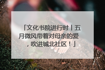 文化书院进行时丨五月微风带着对母亲的爱，吹进城北社区！