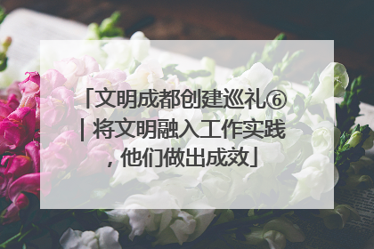 文明成都创建巡礼⑥｜将文明融入工作实践，他们做出成效
