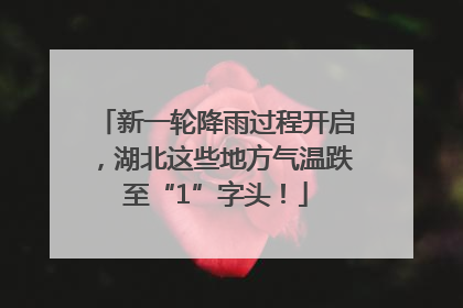 新一轮降雨过程开启，湖北这些地方气温跌至“1”字头！