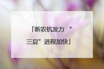 新农机发力 “三夏”进程加快