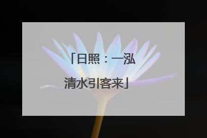 日照：一泓清水引客来