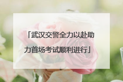 武汉交警全力以赴助力首场考试顺利进行