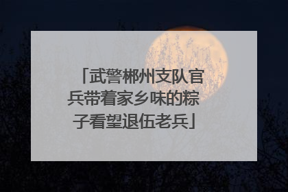 武警郴州支队官兵带着家乡味的粽子看望退伍老兵