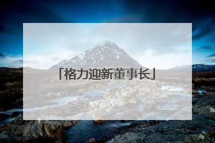 格力迎新董事长
