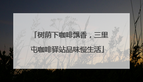 树荫下咖啡飘香，三里屯咖啡驿站品味慢生活