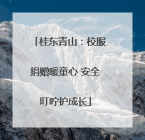 桂东青山：校服捐赠暖童心 安全叮咛护成长