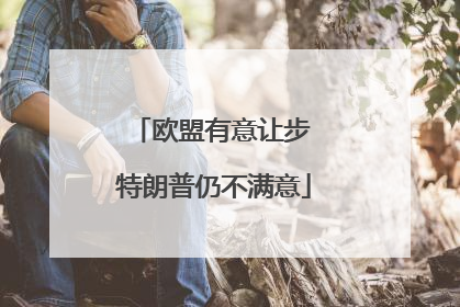 欧盟有意让步 特朗普仍不满意