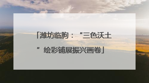 潍坊临朐：“三色沃土”绘彩铺展振兴画卷