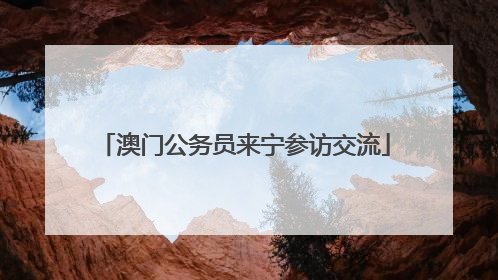 澳门公务员来宁参访交流
