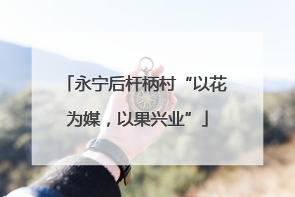 永宁后杆柄村“以花为媒，以果兴业”
