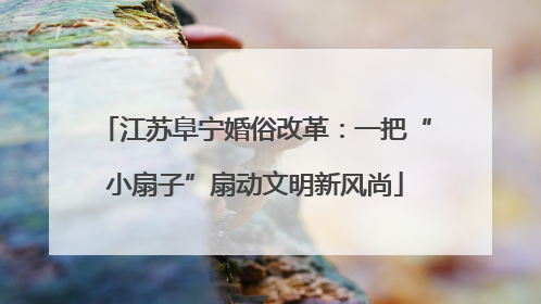 江苏阜宁婚俗改革：一把“小扇子”扇动文明新风尚