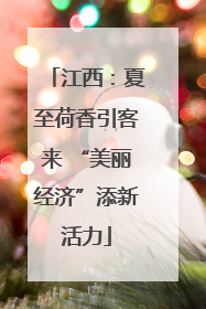 江西：夏至荷香引客来 “美丽经济”添新活力