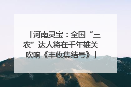 河南灵宝：全国“三农”达人将在千年雄关吹响《丰收集结号》