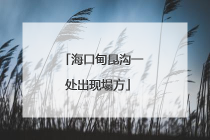 海口甸昆沟一处出现塌方