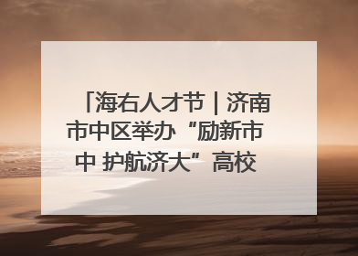 海右人才节｜济南市中区举办“励新市中 护航济大”高校行专场活动暨“青年人才 乐享市中”品牌推介会