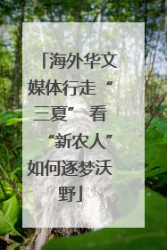海外华文媒体行走“三夏” 看“新农人”如何逐梦沃野