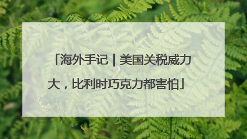 海外手记｜美国关税威力大，比利时巧克力都害怕