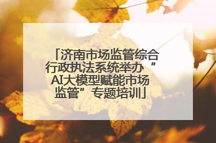 济南市场监管综合行政执法系统举办“AI大模型赋能市场监管”专题培训