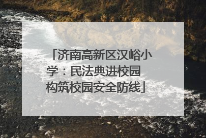 济南高新区汉峪小学：民法典进校园 构筑校园安全防线