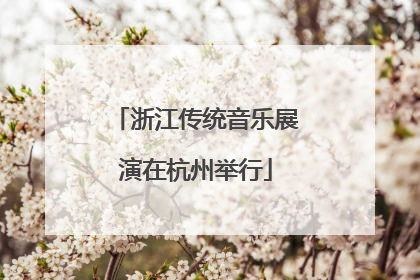 浙江传统音乐展演在杭州举行