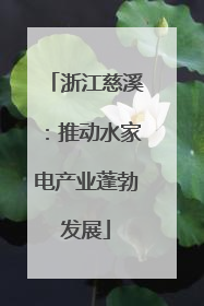 浙江慈溪：推动水家电产业蓬勃发展
