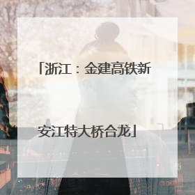 浙江：金建高铁新安江特大桥合龙