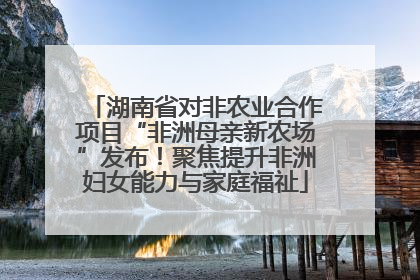 湖南省对非农业合作项目“非洲母亲新农场”发布！聚焦提升非洲妇女能力与家庭福祉