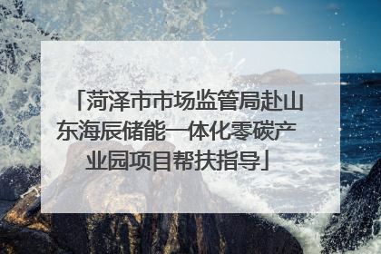 菏泽市市场监管局赴山东海辰储能一体化零碳产业园项目帮扶指导