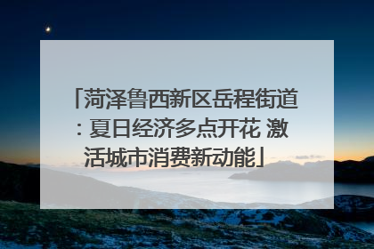 菏泽鲁西新区岳程街道：夏日经济多点开花 激活城市消费新动能