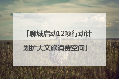 聊城启动12项行动计划扩大文旅消费空间