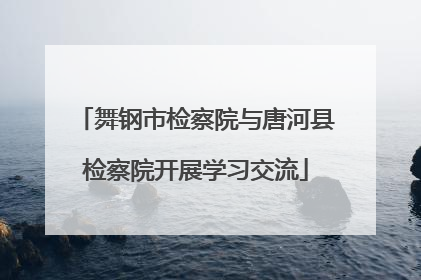 舞钢市检察院与唐河县检察院开展学习交流