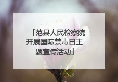 范县人民检察院开展国际禁毒日主题宣传活动