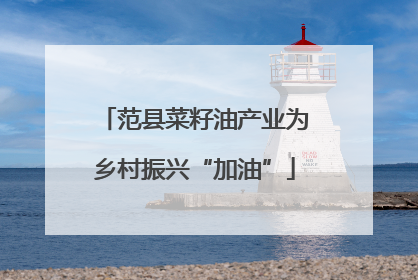 范县菜籽油产业为乡村振兴“加油”