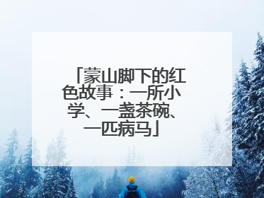 蒙山脚下的红色故事：一所小学、一盏茶碗、一匹病马