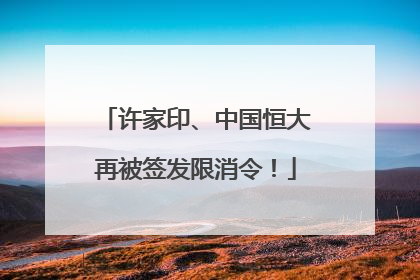 许家印、中国恒大再被签发限消令！