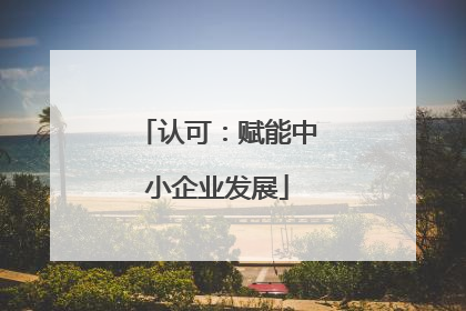 认可：赋能中小企业发展